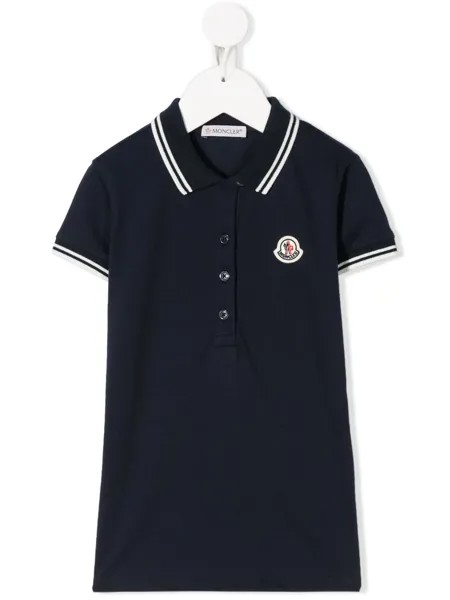 Moncler Enfant рубашка-поло с нашивкой-логотипом