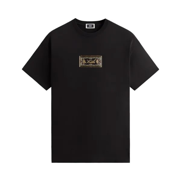 Футболка Kith Ornamental Script 'Black', черный