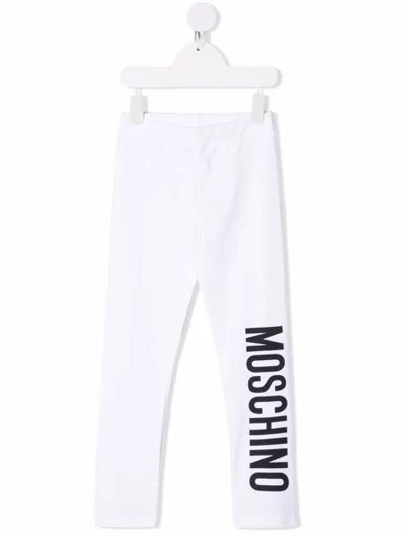 Moschino Kids легинсы с логотипом