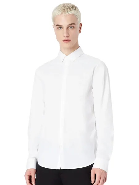 ARMANI Exchange Рубашка из поплина, белый