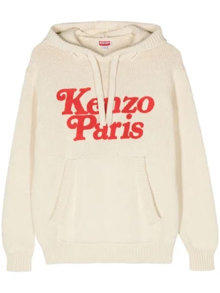 Kenzo джемпер крупной вязки с капюшоном из коллаборации с Verdy, нейтральный цвет