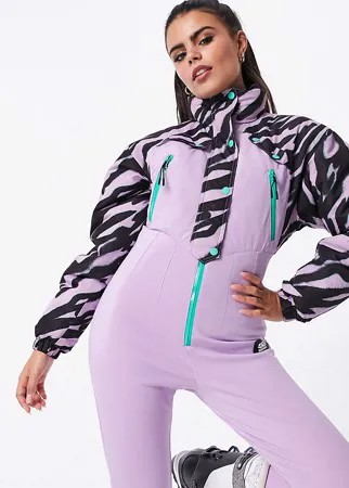 Горнолыжный комбинезон с принтом в стиле 80-х «все в одном» ASOS 4505 Petite ski-Мульти