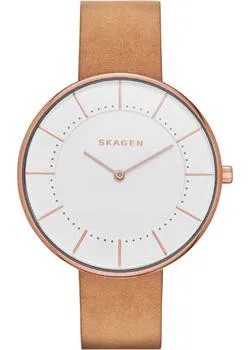 Швейцарские наручные  женские часы Skagen SKW2558. Коллекция Leather