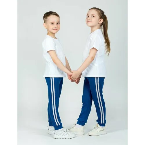 Брюки спортивные KiMMi & co, размер 64 (рост 122), индиго