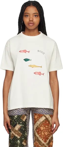 Футболка Bode Off-White Fish