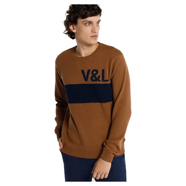 Свитер Victorio & Lucchino V&l Striped, коричневый