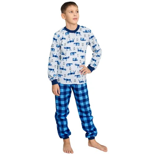 Пижама для мальчика подростка теплая с начесом (М70-16 р60 (116) 11) LIDEKO kids
