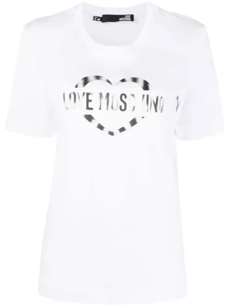 Футболка с логотипом Love Moschino, белый