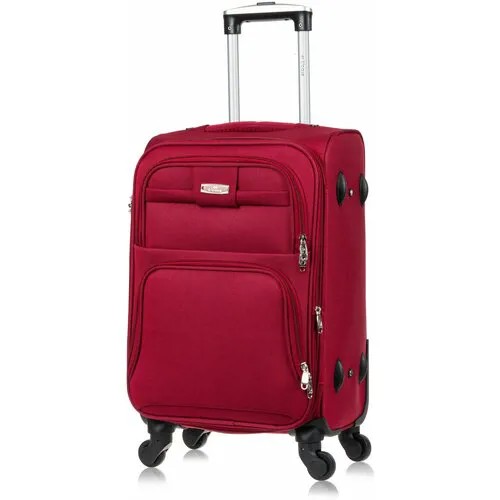 Чемодан L'case Barcelona BAR0308, 52 л, размер S+, бордовый