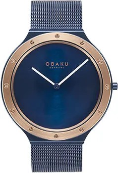 Fashion наручные  мужские часы Obaku V285GXSLML. Коллекция Ultra Slim