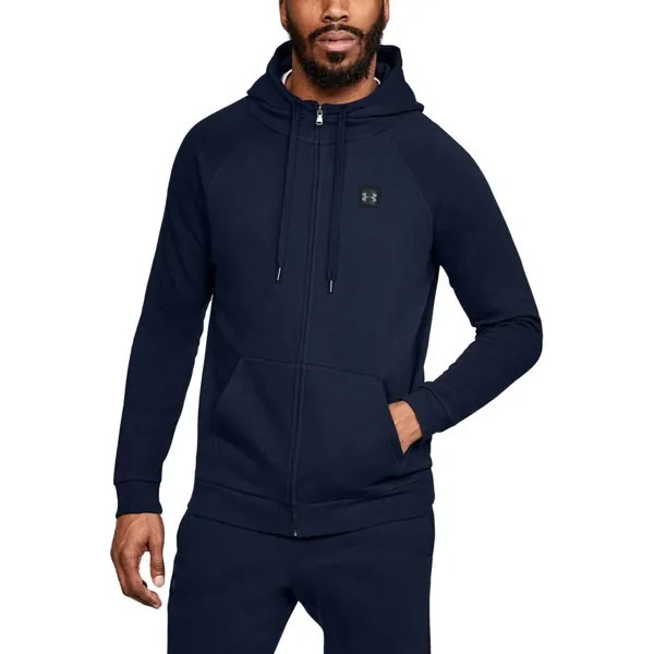 Толстовка мужская Under Armour Rival Fleece Full Zip Hooded синяя XS