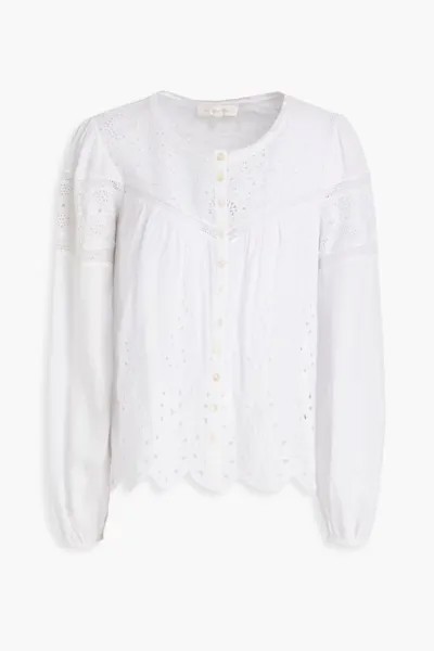 Блузка Badyn со сборками из английской вышивки. Loveshackfancy, цвет Off-white