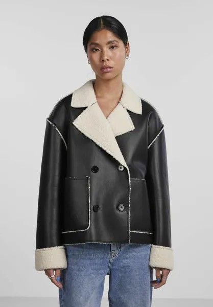 Куртка из синтетической кожи Pieces PIECES PCFRANNY, черный