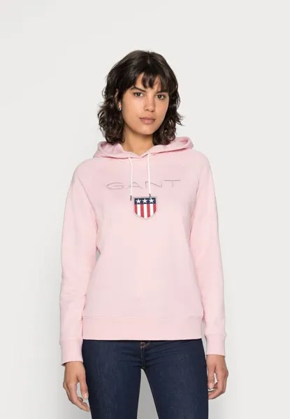 Худи GANT Shield Hoodie, опрятный розовый