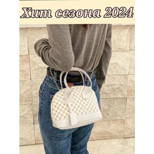 Сумка кросс-боди , фактура гладкая, белый