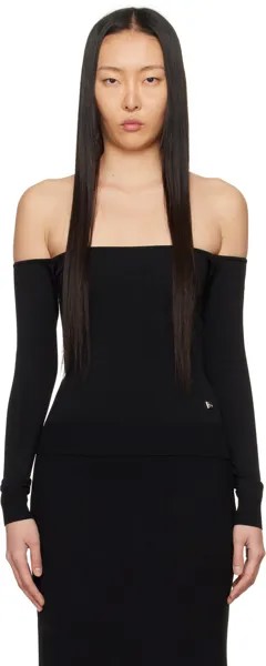 Черный свитер с открытыми плечами Dolce&Gabbana