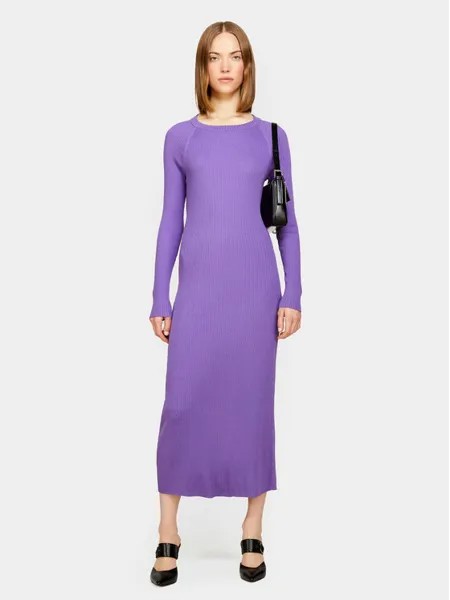 Трикотажное платье приталенного кроя Sisley, фиолетовый
