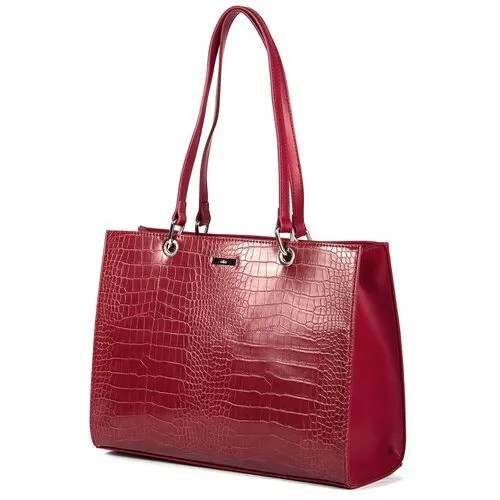 Стильная, влагозащитная, надежная и практичная женская сумка из экокожи David Jones G-20203/DARK-RED