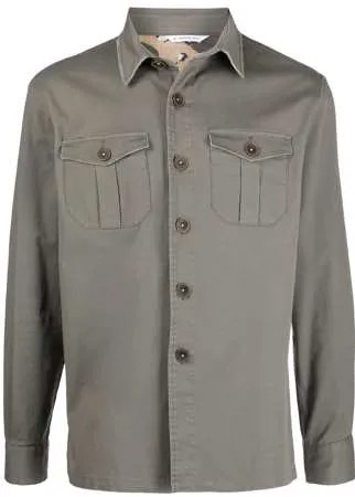 Manuel Ritz куртка-рубашка с камуфляжной вставкой