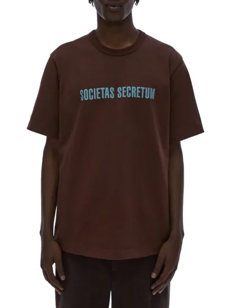 Футболка с логотипом Societas Helmut Lang, цвет Chocolate