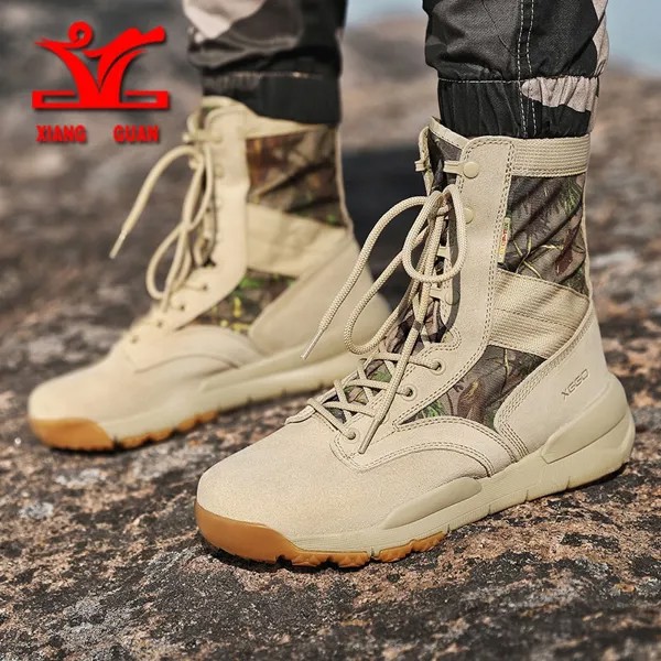 XG2022 новые военные камуфляжные ботинки для мужчин, уличные походные ботинки, Нескользящие износостойкие ботинки, дышащие кроссовки для альп...