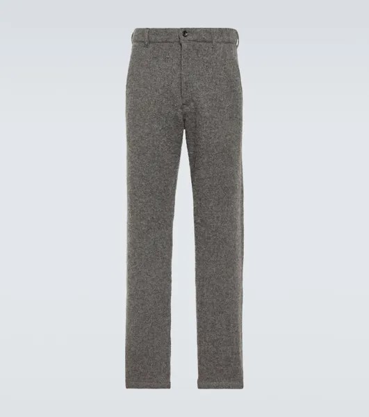 Прямые брюки из смесовой шерсти Comme Des Garçons Shirt, серый