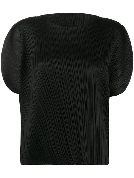 Pleats Please Issey Miyake плиссированная блузка с вырезами