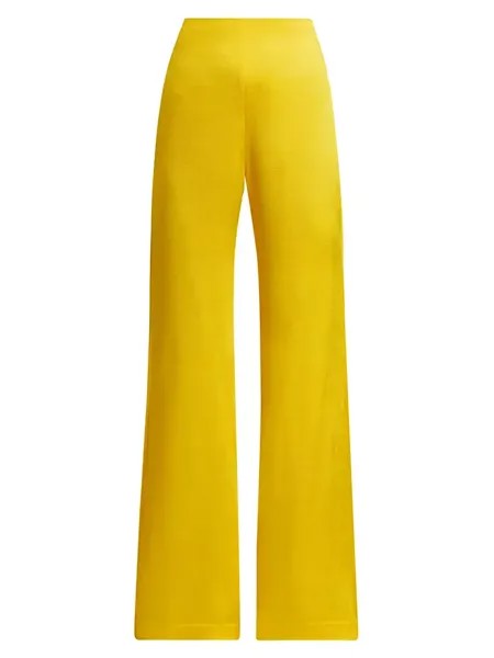 Атласные брюки широкого кроя Palermo Silvia Tcherassi, желтый