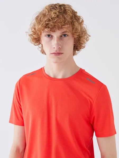 Мужская спортивная футболка с круглым вырезом и короткими рукавами XSIDE, яркий оранжевый