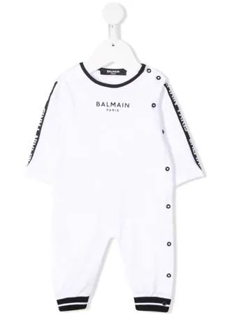 Balmain Kids пижама с логотипом и вставками