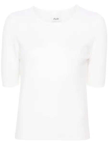 Allude трикотажный топ с круглым вырезом, нейтральный цвет