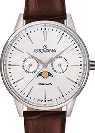 Швейцарские наручные  мужские часы Grovana 1766.1532. Коллекция Belleville