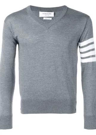 Thom Browne тонкий пуловер с V-образным вырезом