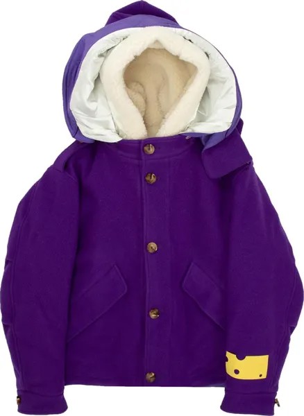 Шорты Off-White Wool Hooded Short Parka 'Violet', фиолетовый