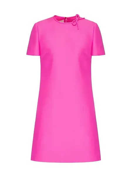 Короткое платье из крепа от кутюр Valentino Garavani, розовый