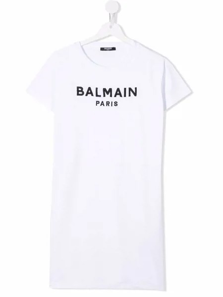 Balmain Kids платье-футболка с логотипом