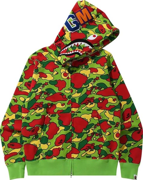 Худи BAPE Sta Camo Shark Zip Hoodie 'Multi', разноцветный