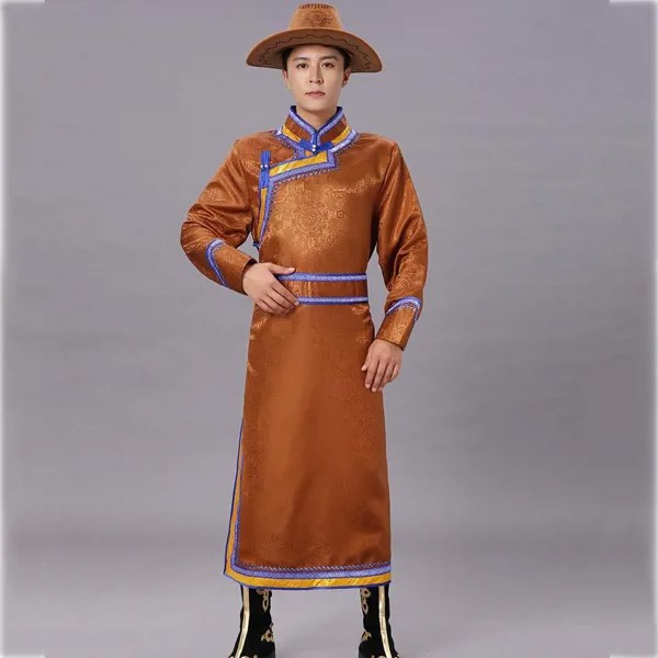 Mongolia халат, Азиатский костюм, традиционная этническая одежда, монгольский наряд, национальное мужское платье, фестиваль, сценическая одежд...