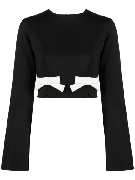 Viktor & Rolf укороченный топ с бантом, черный
