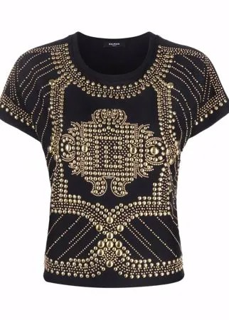 Balmain футболка с заклепками