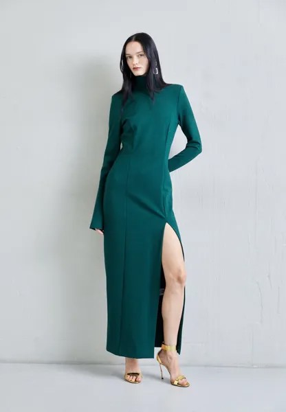 Платье из джерси Turtle Neck Long Dress Sara Battaglia, зеленый