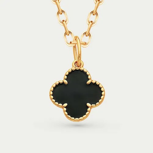 Подвеска GOLD CENTER, красное золото, 585 проба, оникс