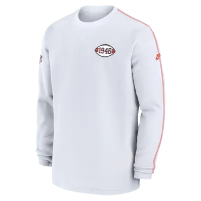 Топ Nike Cleveland Browns Logo Coach Men’s NFL Long-Sleeve Top, белый