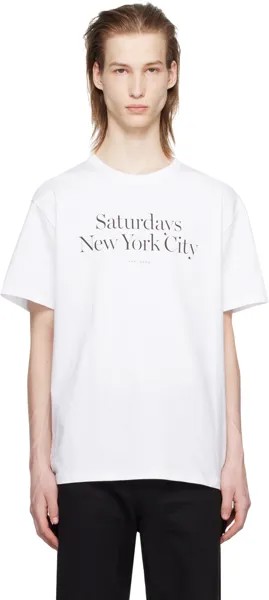 Белая футболка Miller Saturdays Nyc