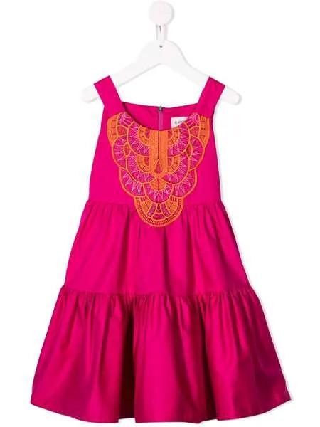 Alberta Ferretti Kids сарафан с вышивкой