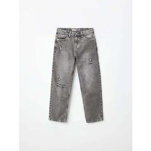 Джинсы Sela Mom fit, размер 164, серый
