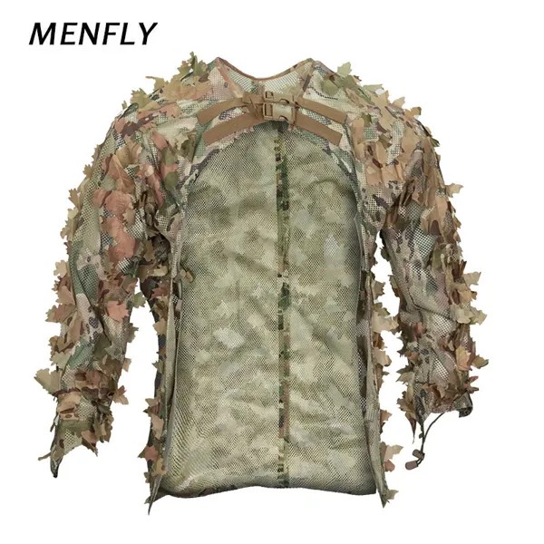 MENFLY 3D тактическая камуфляжная Униформа Израиль страйкбол наряд для охоты камуфляжная одежда военный софтшелл гильби костюм снайпера
