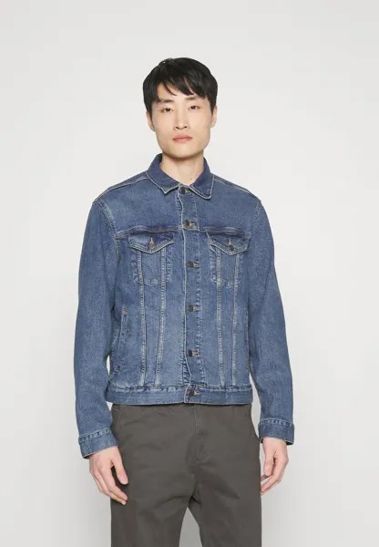 Джинсовая куртка GAP V-DENIM ICON MED DARK, цвет medium dark