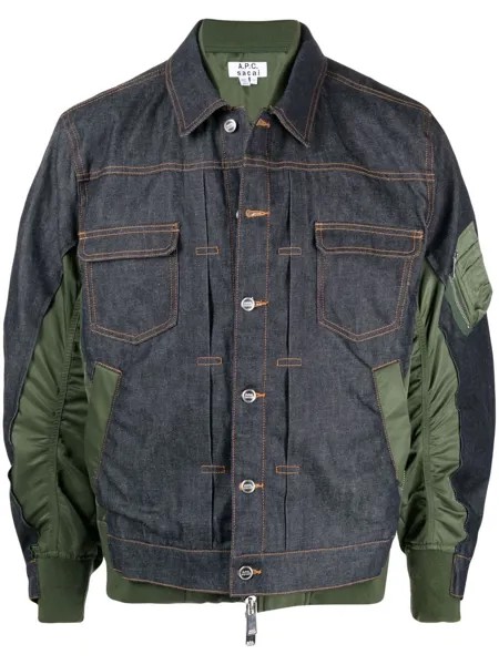A.P.C. джинсовая куртка со вставками
