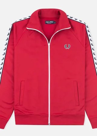 Мужская олимпийка Fred Perry Laurel Wreath Tape Track, цвет красный, размер S